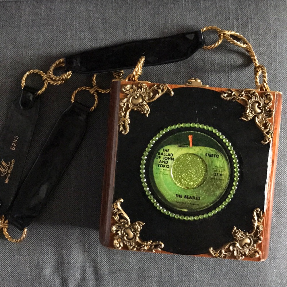 Beatles record cigar box purse